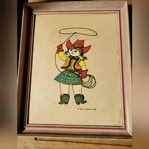 Vintage Denis Allemand Cowgirl Print